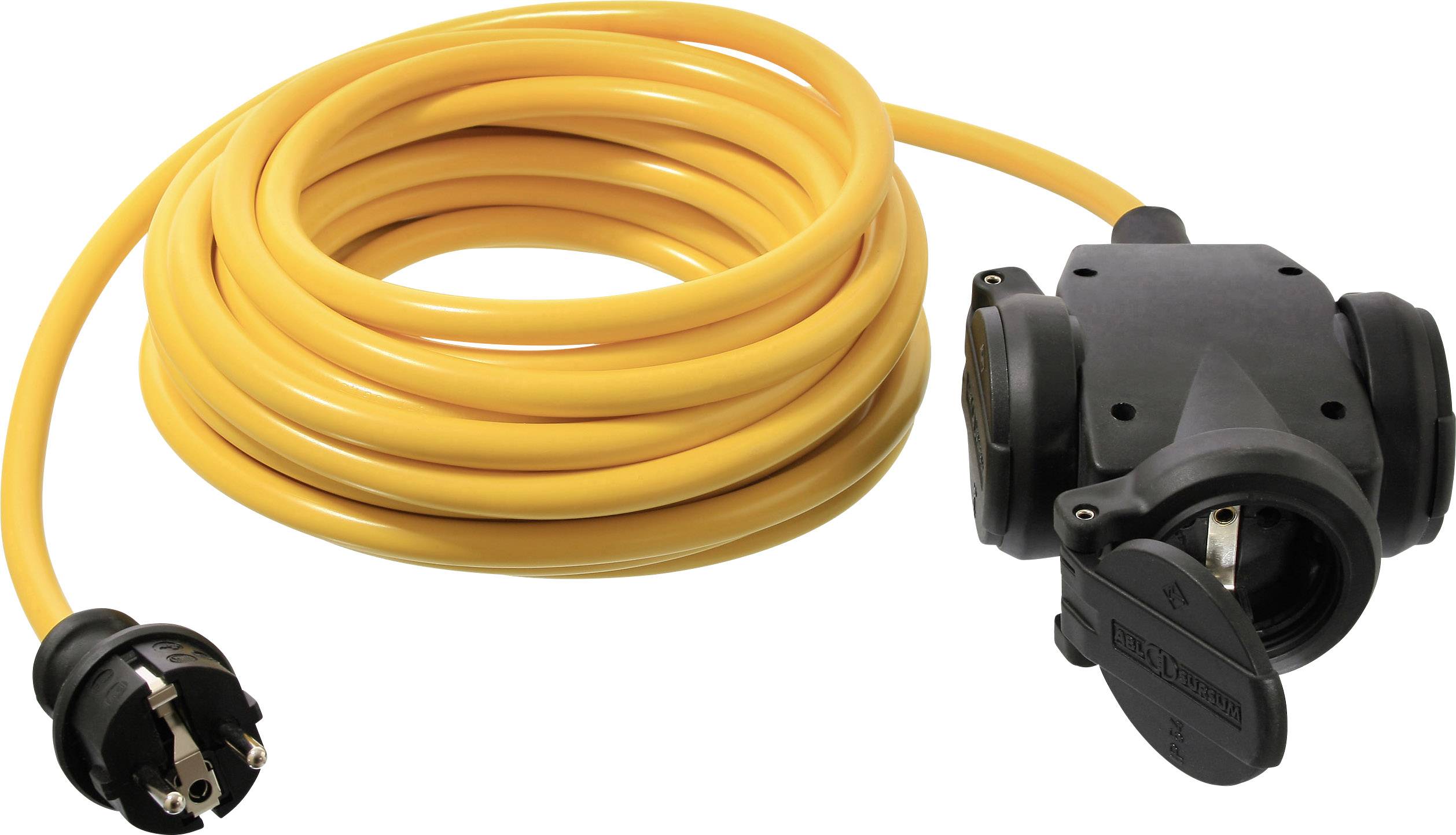 AS Schwabe 61452 Napojni kabl 16 A 5 m AT-N07V3V3-F 3G 2,5 mm2 230 V IP44 3 uticnice Schuko utikac - Schuko uticnica