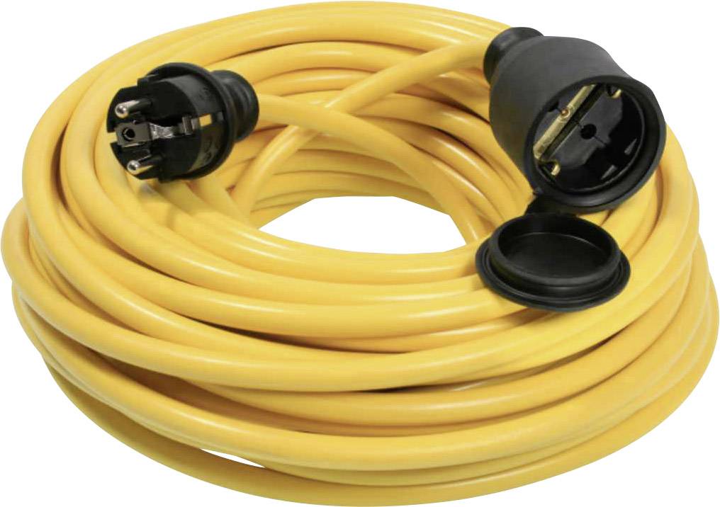 AS Schwabe 60342 Napojni kabl 16 A 15 m AT-N07V3V3-F 3G 2,5 mm2 230 V IP44 Schuko utikac - Schuko uticnica zuta