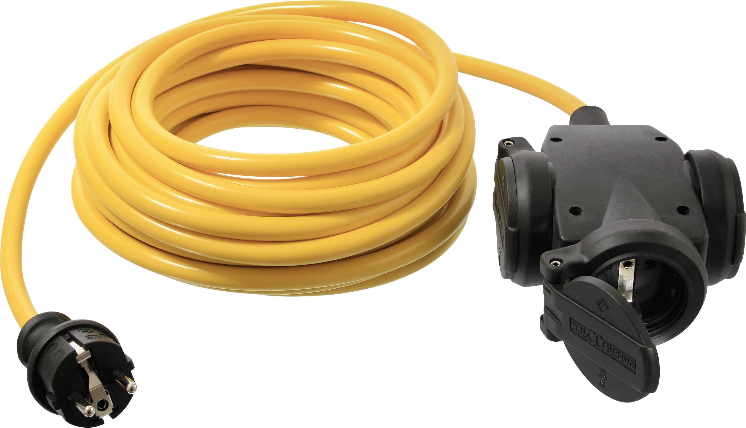 AS Schwabe 61451 Napojni kabl 16 A 3 m AT-N07V3V3-F 3G 2,5 mm2 230 V IP44 3 uticnice Schuko utikac - Schuko uticnica