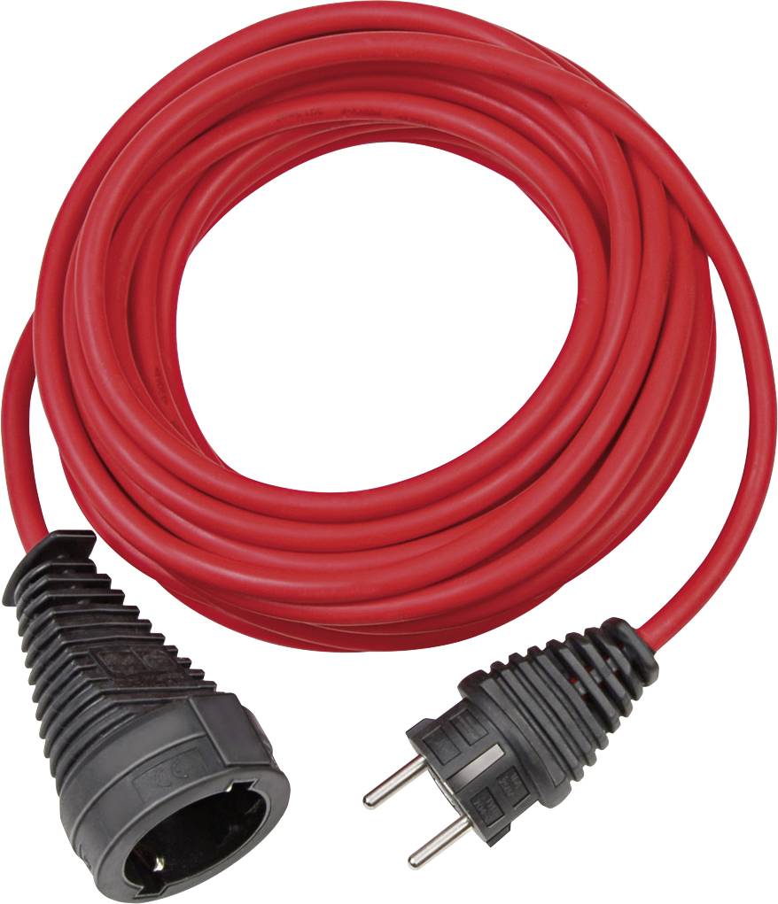 Brennenstuhl 1167460 Produzni kabl 10 m H05VV-F 3G 1,5 mm2 230 V IP20 1 uticnica Schuko utikac - Schuko uticnica crvena