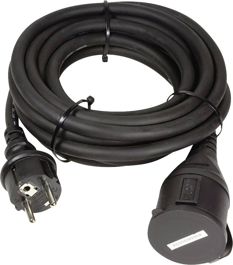 LogiLink LPS102 Produzni kabl 5 m H07RN-F 3G 1,5 mm2 IP44 Schuko uticnica - Schuko utikac crna za spoljasnju upotrebu