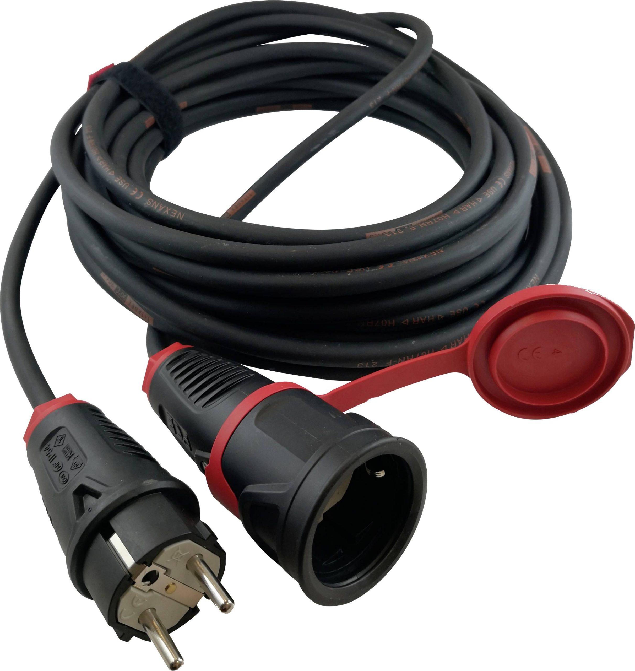 HAWA R7031 Produzni kabl 16 A 20 m H07RN-F 3G 1,5 mm2 250 V IP54 Schuko utikac - Schuko uticnica crna