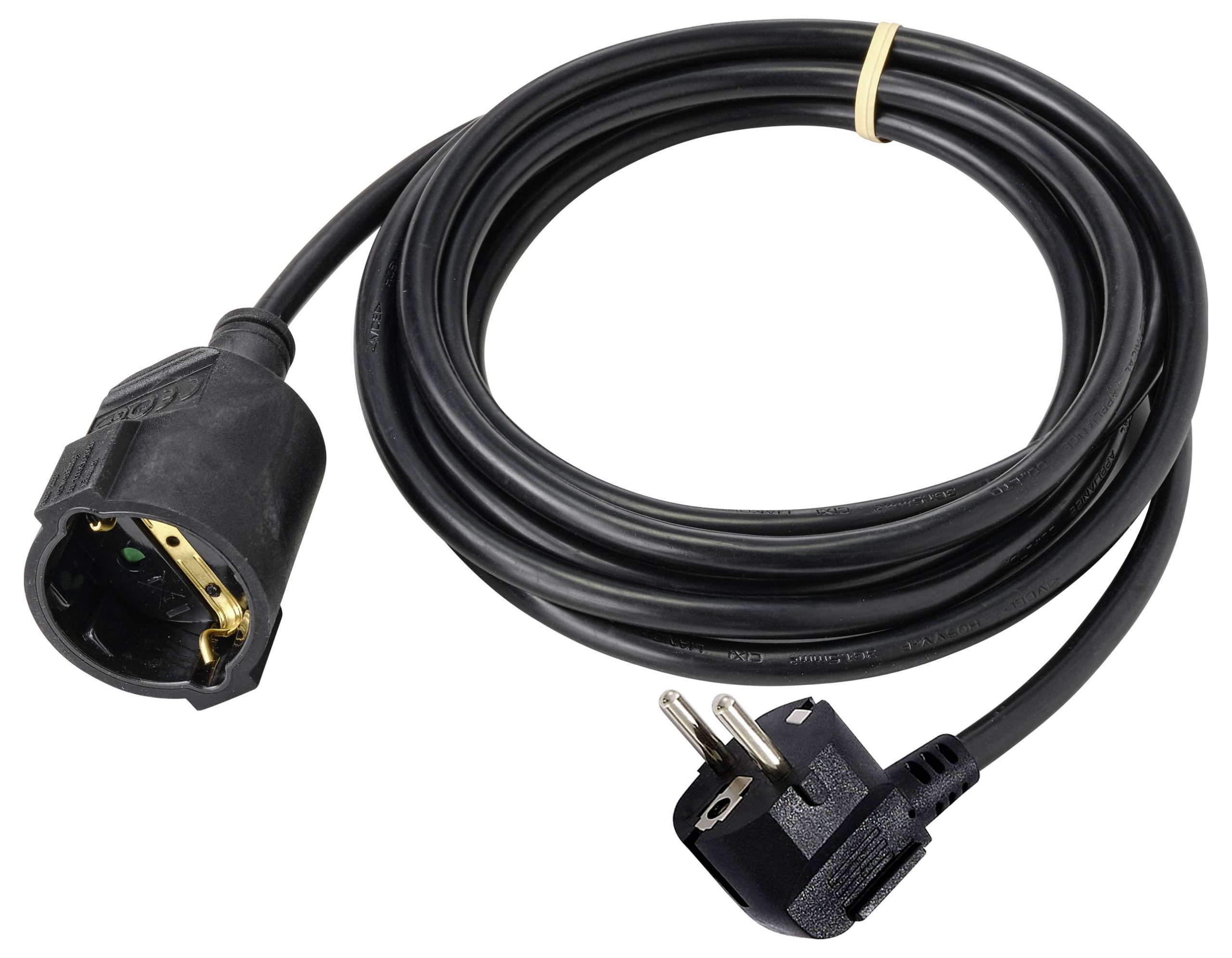 Sygonix SY-4872632 Produzni kabl 16 A 3 m H05VV-F 3G 1,5 mm2 230 V AC IP20 Schuko utikac - Schuko uticnica crna