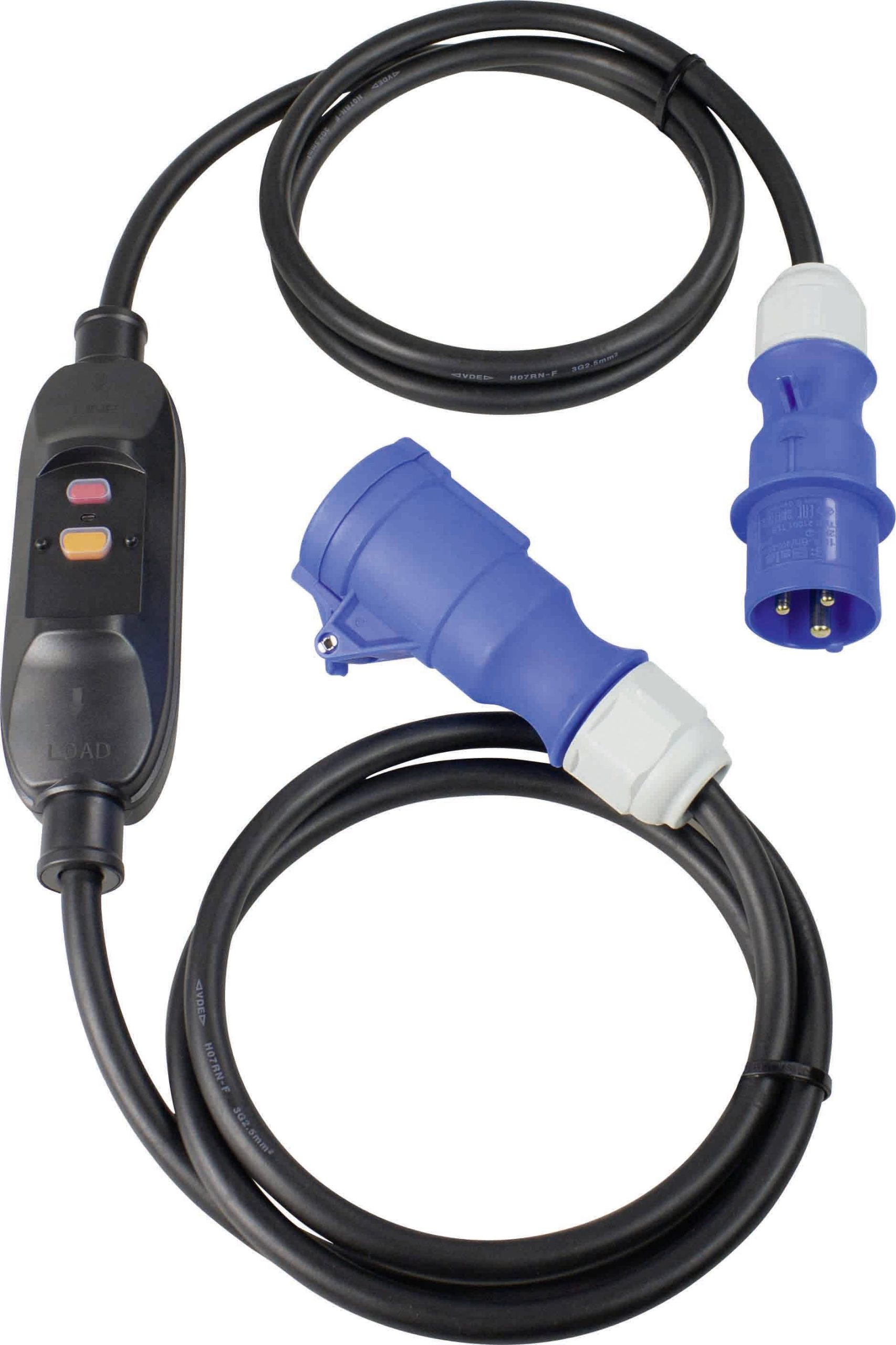 AS Schwabe 45224 Produzni kabl 16 A 3 m H07RN-F 3G 2,5 mm2 230 V IP44 CEE utikac 16 A 3P - CEE spojnica 16 A 3P plava, crna