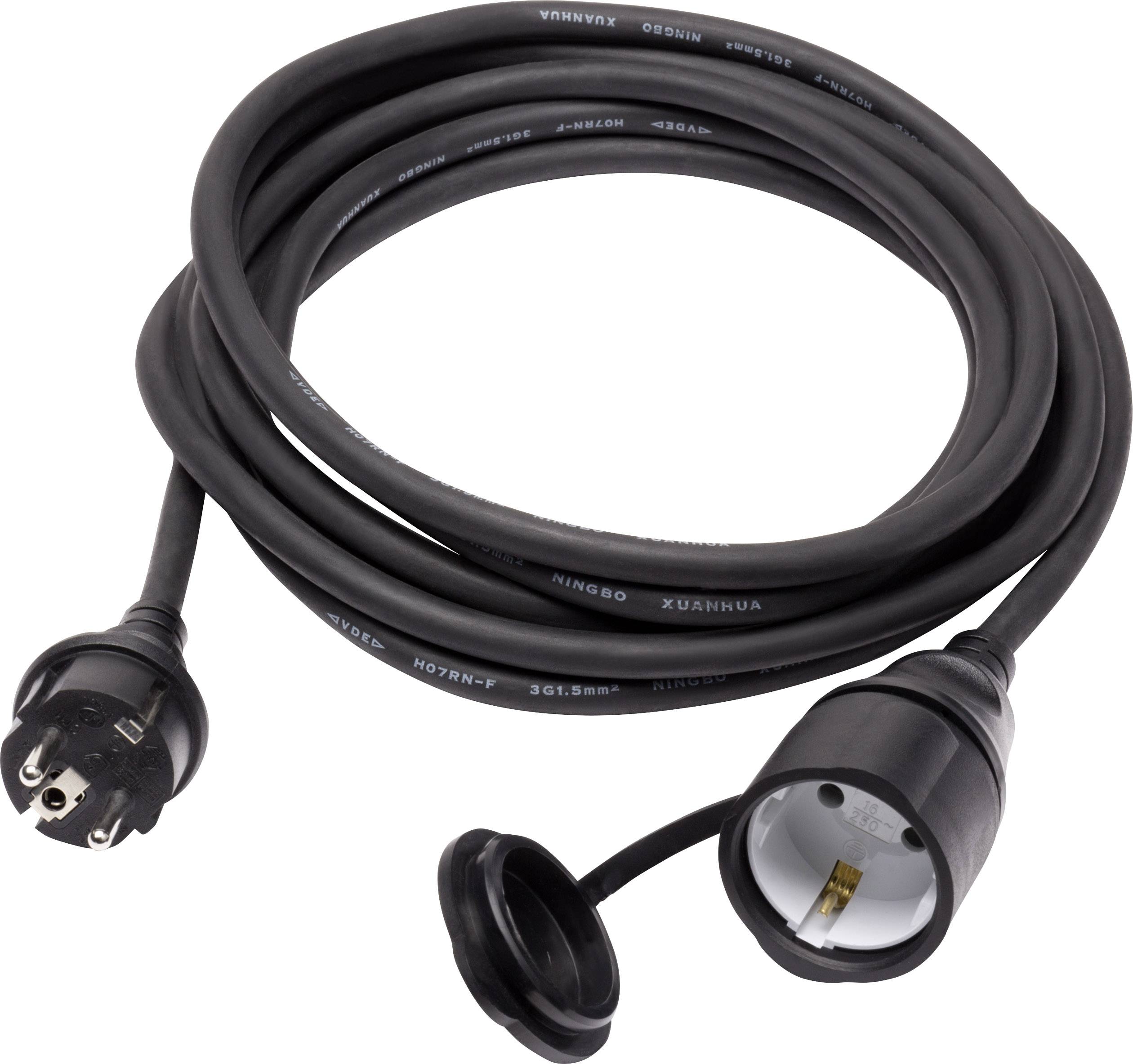 Sygonix SY-5044440 Produzni kabl 16 A 5 m H07RN-F 3G 1,5 mm2 230 V IP44 1 uticnica Schuko utikac - Schuko uticnica