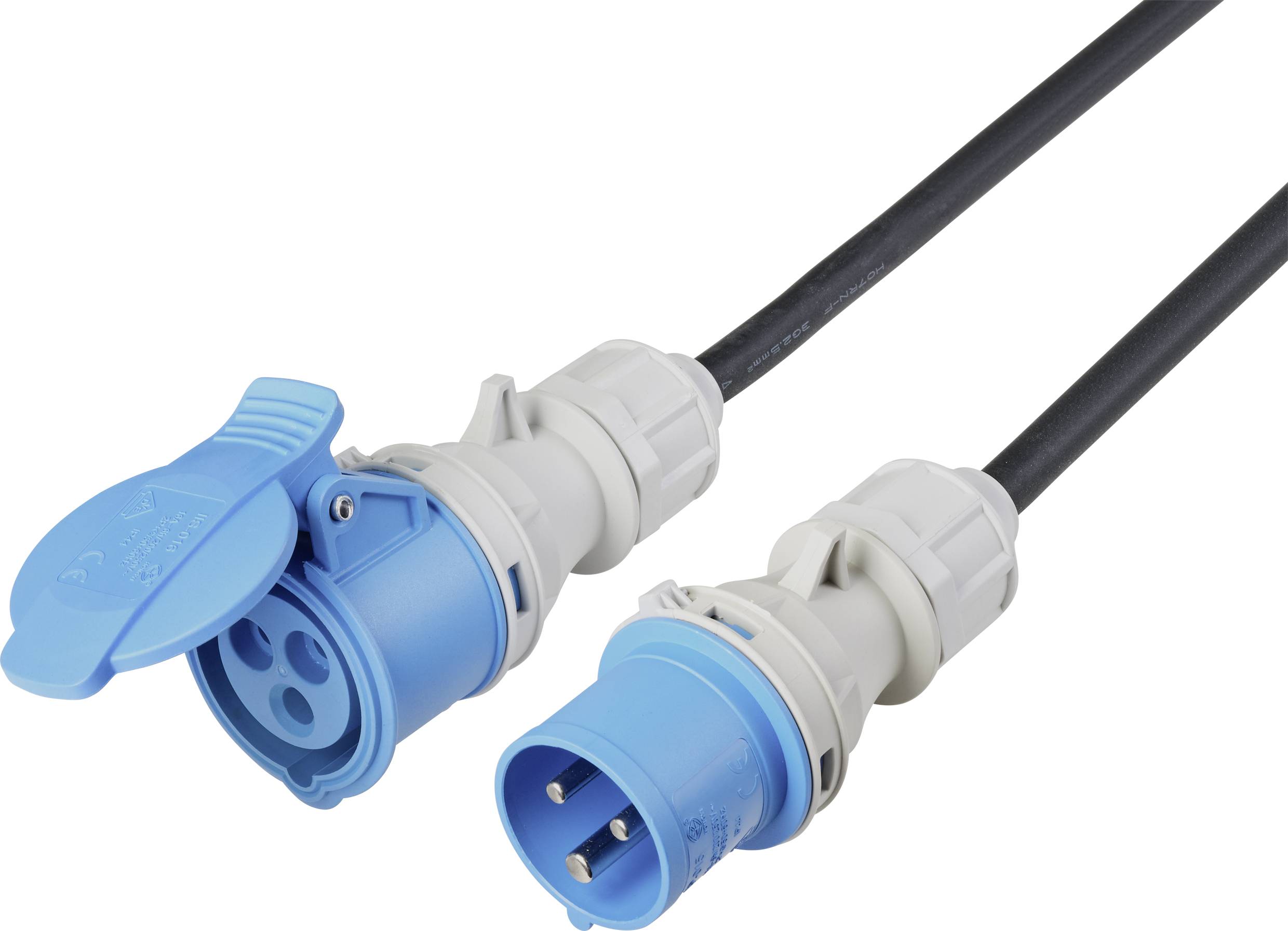 Sygonix SY-5244052 Produzni kabl 16 A 10 m H07RN-F 3G 2,5 mm2 IP44 CEE utikac 16 A 3P - CEE spojnica 16 A 3P crna otporan na vremenske uslove, za spoljasnju upotrebu