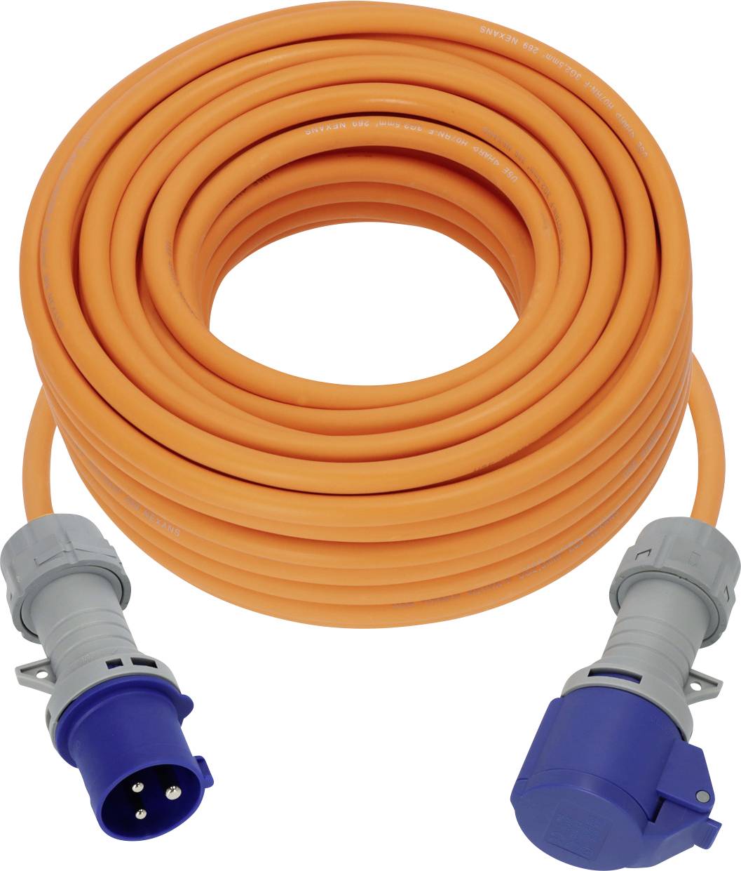 Brennenstuhl Produzni kabl 25 m H07RN-F 3G 2,5 mm2 IP44 CEE utikac 16 A 3P - CEE spojnica 16 A 3P plava, siva, narandzasta