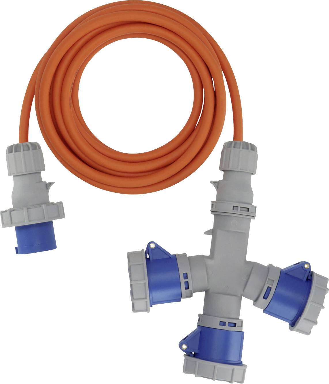 Brennenstuhl Produzni kabl 16 A 2 m H07RN-F 3G 2,5 mm2 IP44 CEE utikac 16 A 3P - CEE spojnica 16 A 3P siva, plava, narandzasta