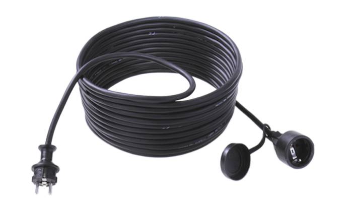 Bachmann Electric 343171 Produzni kabl 10 m H07RN-F 3G 1,5 mm2 230 V IP44 Schuko utikac - Schuko uticnica crna