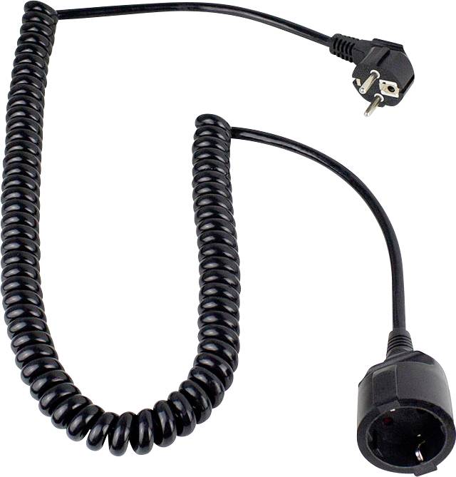 AS Schwabe 70410 Produzni kabl 16 A 2.50 m H05VV-F 3G 1,5 mm2 230 V IP20 Schuko utikac - Schuko uticnica crna