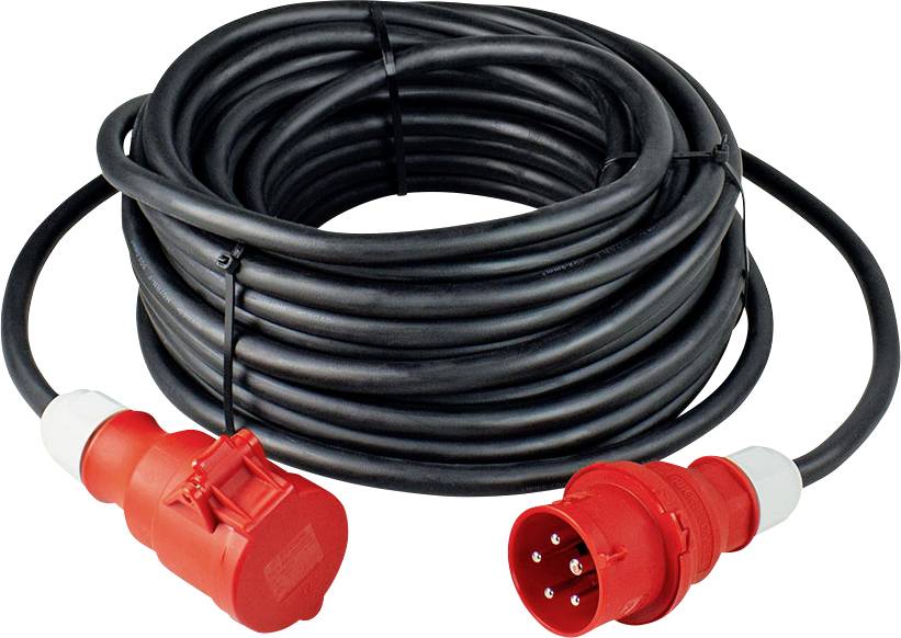 AS Schwabe 61025 Produzni kabl 32 A 25 m H07RN-F 5G 4 mm2 400 V IP44 1 uticnica CEE utikac 32 A 5P - CEE spojnica 32 A 5P