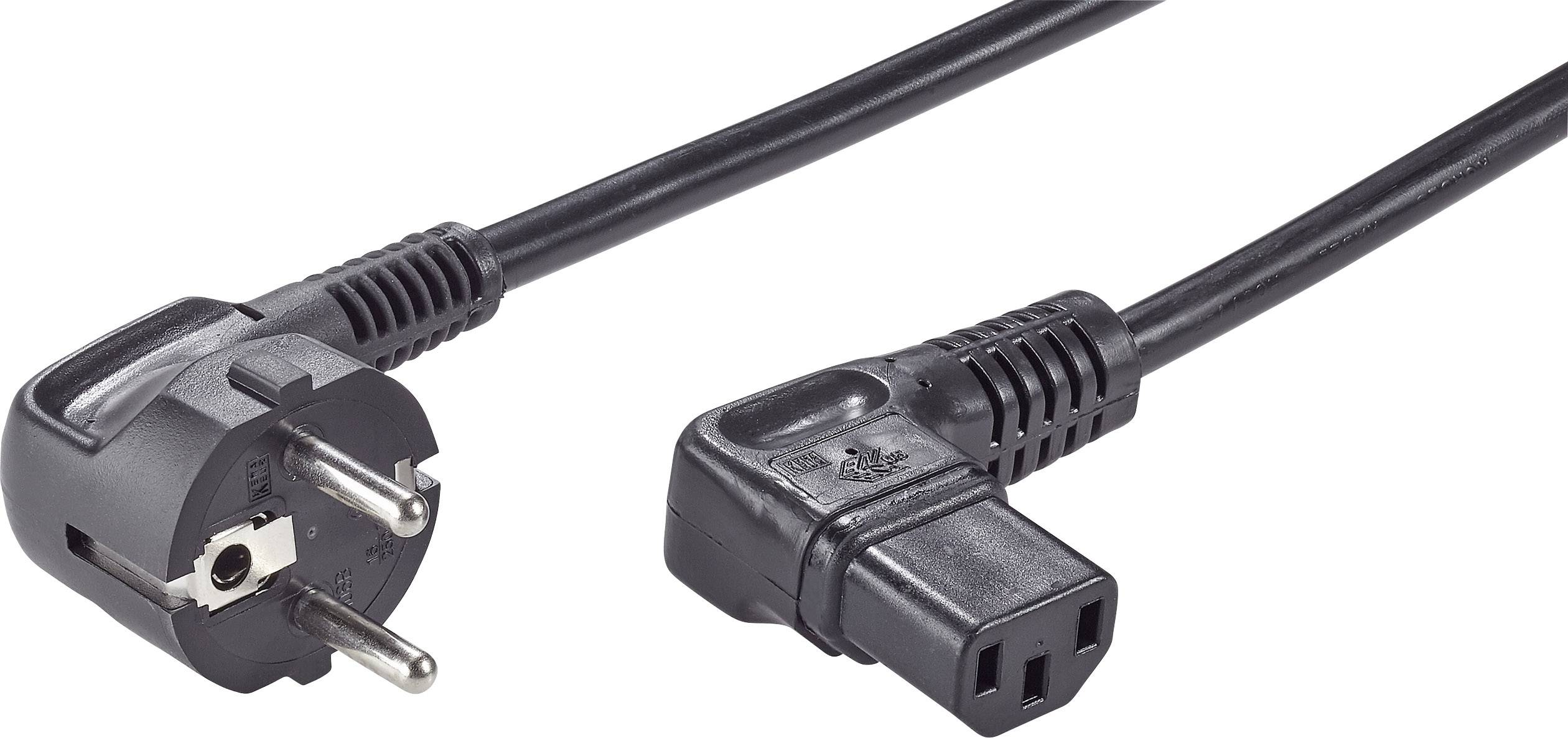 Prikljucni kabl za hladne uredjaje 3.50 m H05VV-F 3G 1,5 mm2 Schuko utikac - IEC crna