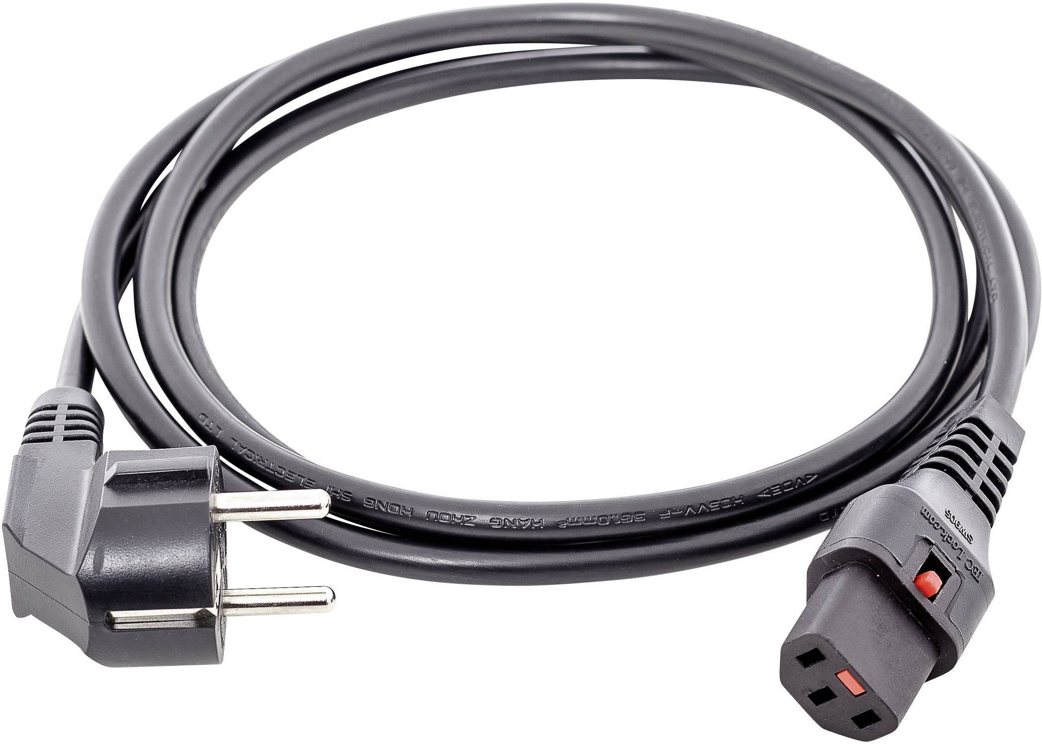 HAWA 1008271 Prikljucni kabl za hladne uredjaje 10 A 2 m H05VV-F 3G 1,0 mm2 230 V Schuko utikac - IEC crna
