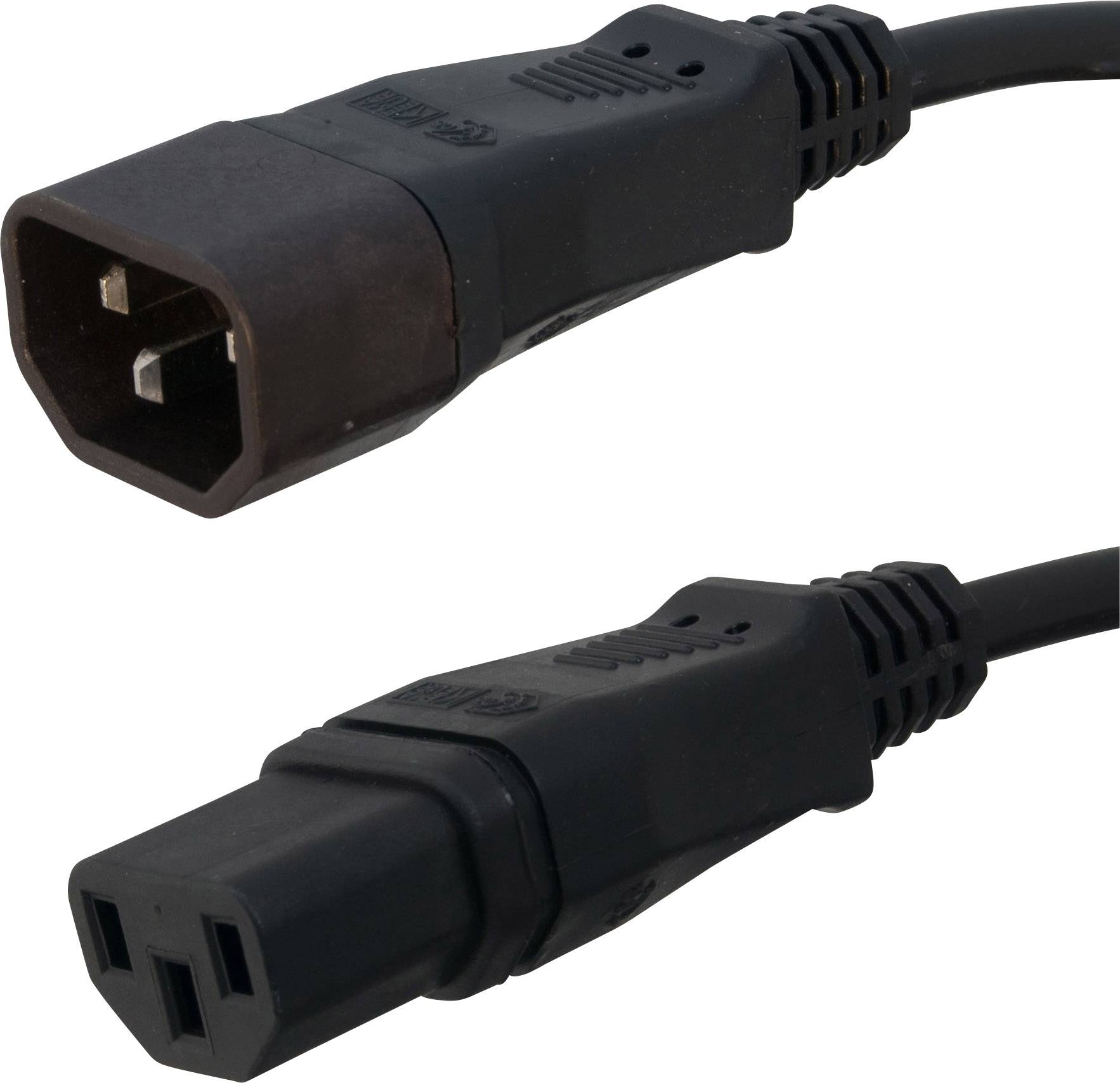 HAWA R773 Prikljucni kabl za hladne uredjaje 10 A 2 m H05VV-F 3G 1,0 mm2 230 V IEC - IEC crna