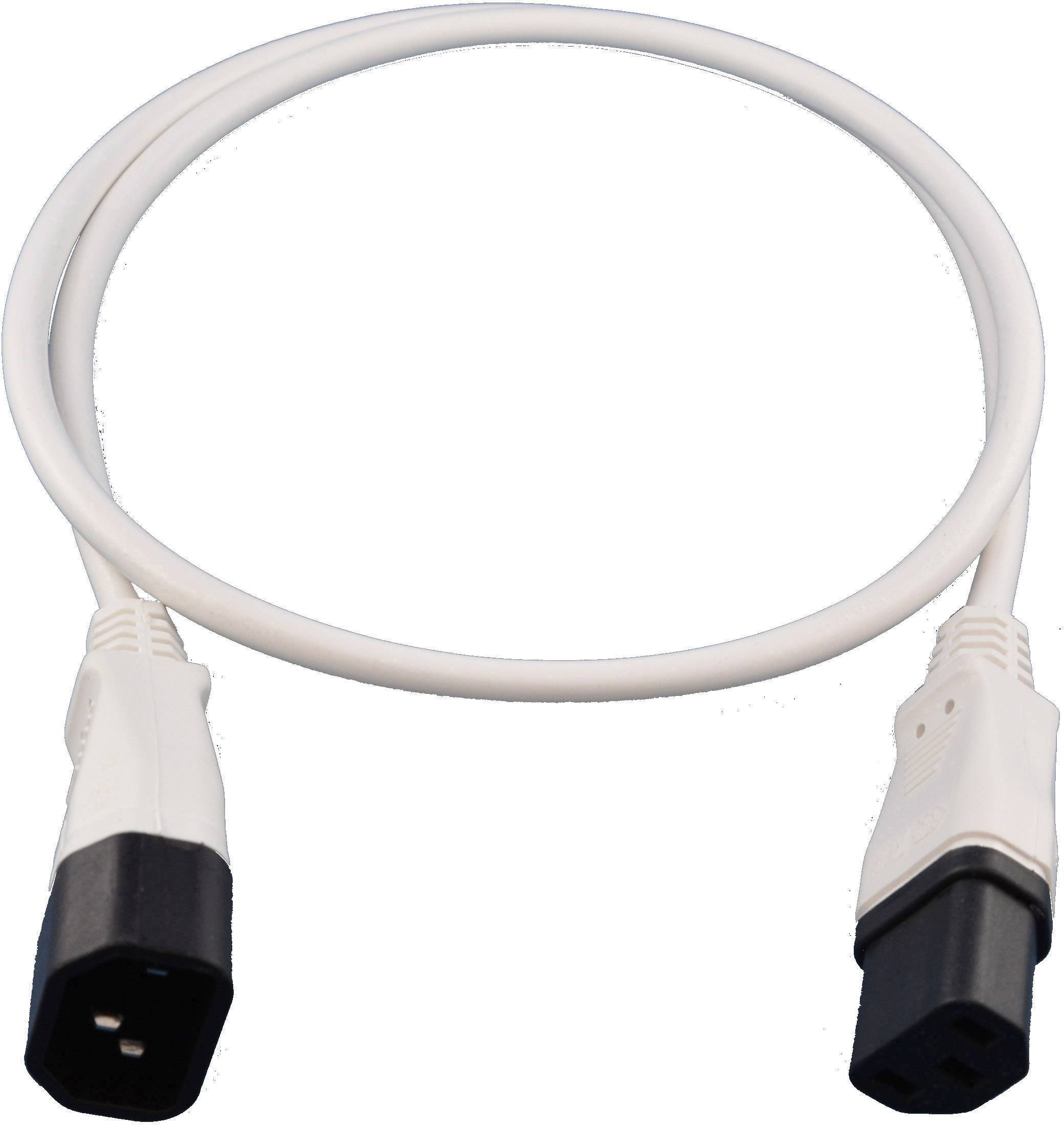 HAWA R774 Prikljucni kabl za hladne uredjaje 10 A 2 m H05VV-F 3G 1,0 mm2 230 V IEC - IEC bela