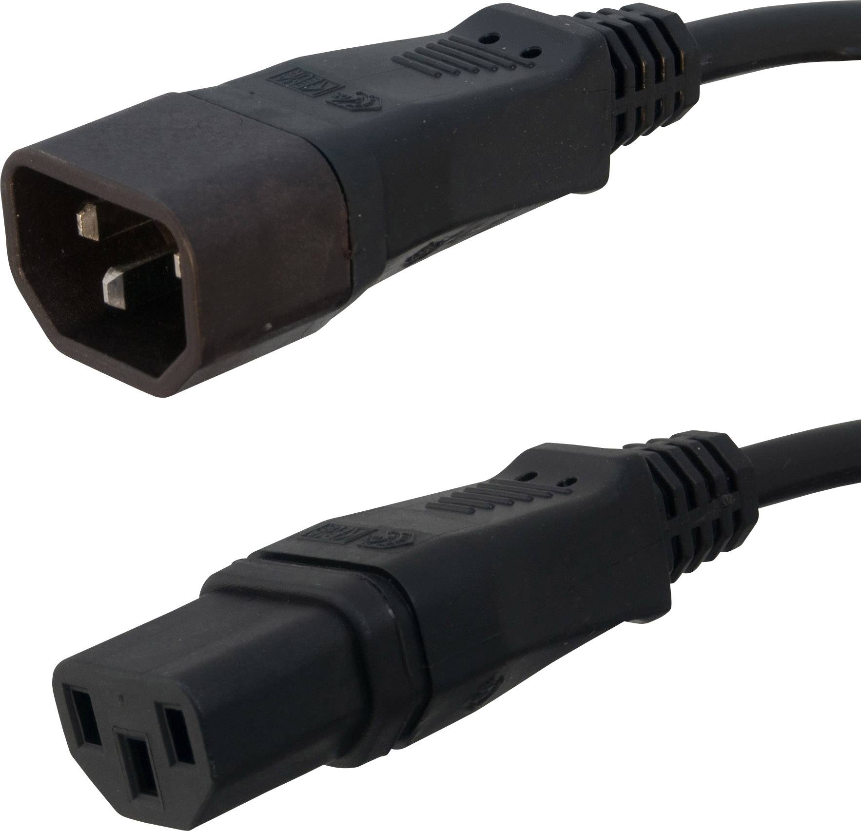 HAWA R775 Prikljucni kabl za hladne uredjaje 10 A 3 m H05VV-F 3G 1,0 mm2 230 V IEC - IEC crna