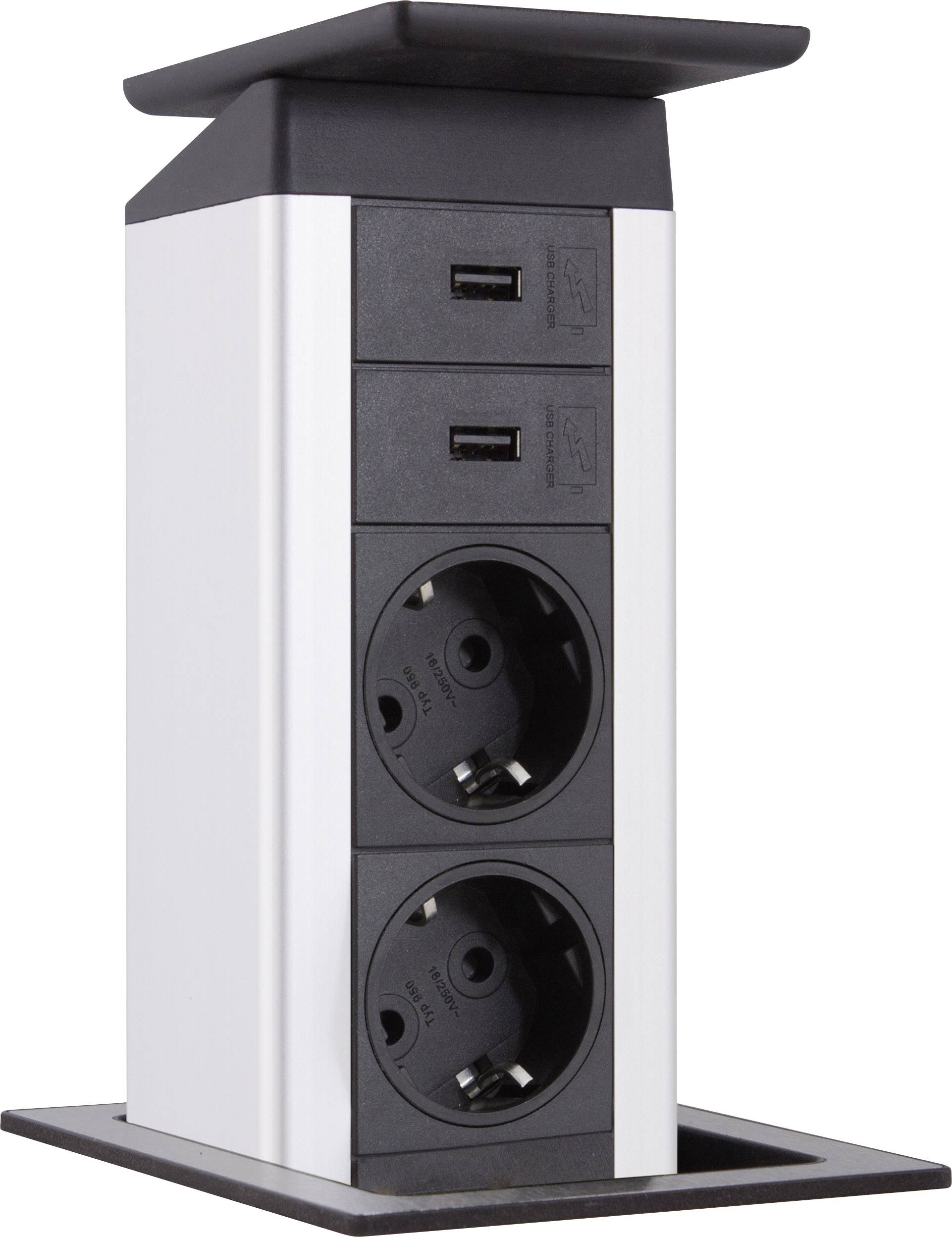 EVOline 106374 ugradni razdelnik - produzni kabl 2x 3.00 m 230 V 3600 W IP40