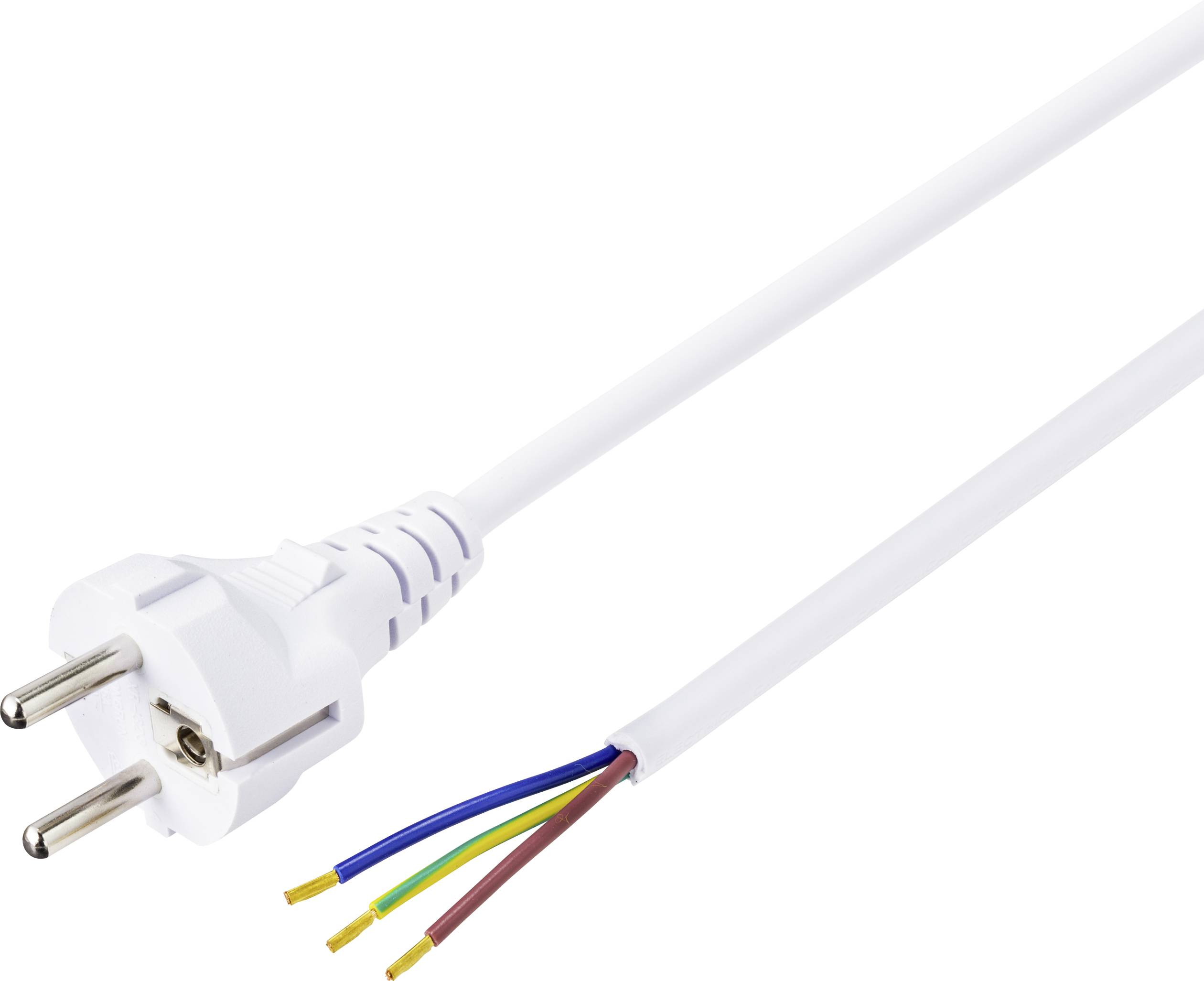 Basetech BT-2300326 Prikljucni kabl 16 A 1.50 m H05VV-F 3G 0,75 mm2 230 V Schuko utikac bela