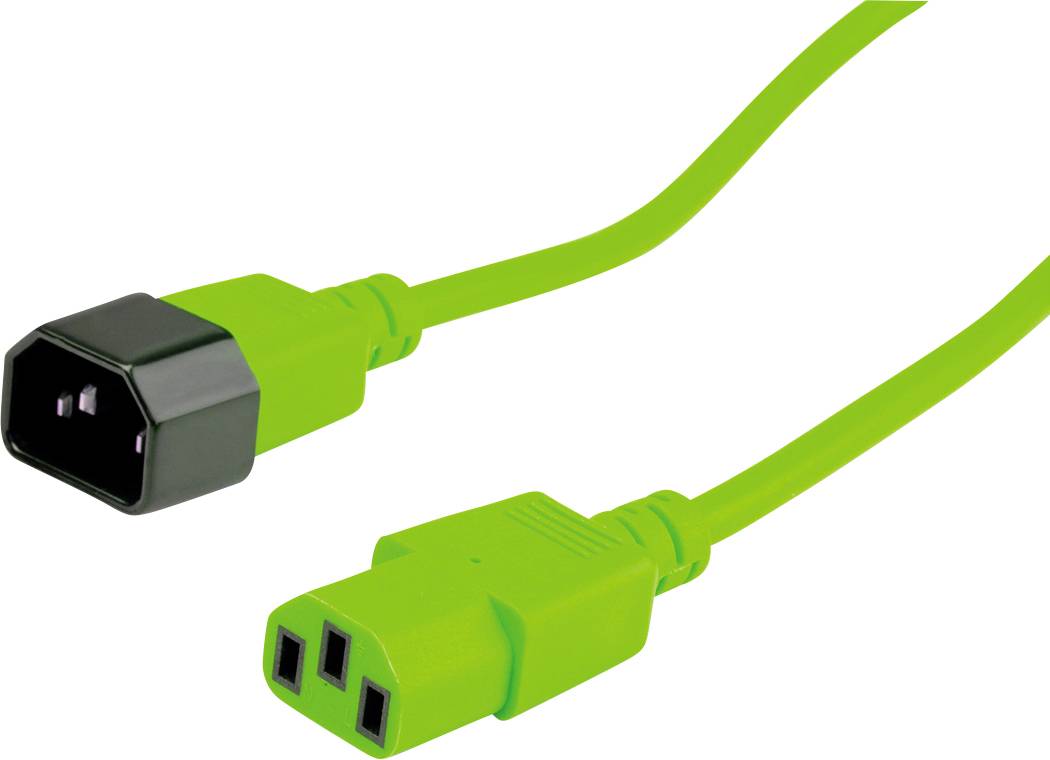 ROLINE IEC 320 Prikljucni kabl 10 A 1.80 m 250 V/AC IEC - IEC zelena