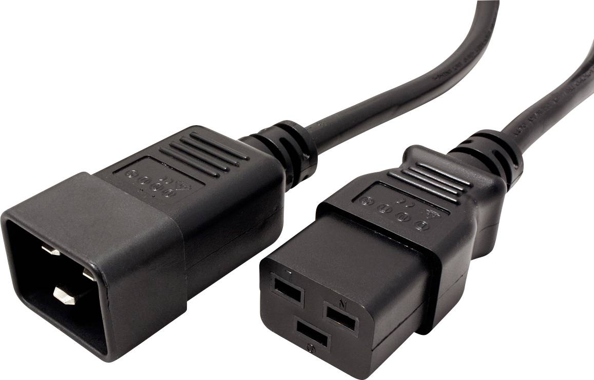 ROLINE Napojni kabl 16 A 2 m H05VV-F 3G 1,5 mm2 250 V/AC IEC - IEC crna