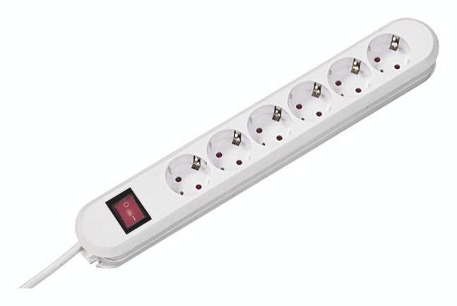 Bachmann 381.149K razdelnik - produzni kabl 6x 5.00 m 250 V 3.680 W IP20 crna