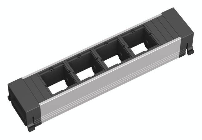 Bachmann 1839135 razdelnik - produzni kabl 4x 0 m IP20 aluminijum, crna