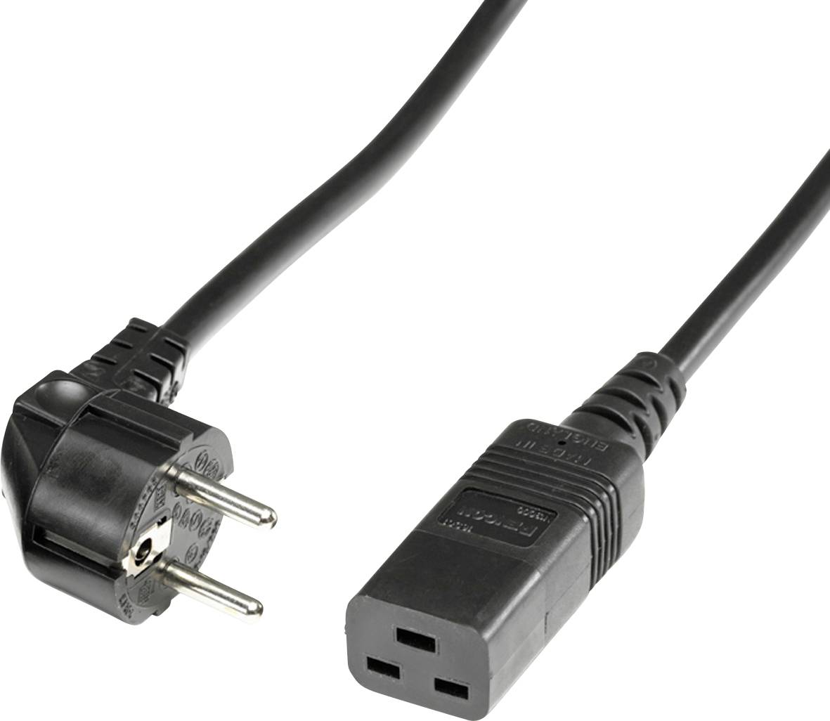 ROLINE Prikljucni kabl 16 A 2 m H05VV-F 3G 1,5 mm2 250 V/AC Schuko utikac - IEC crna