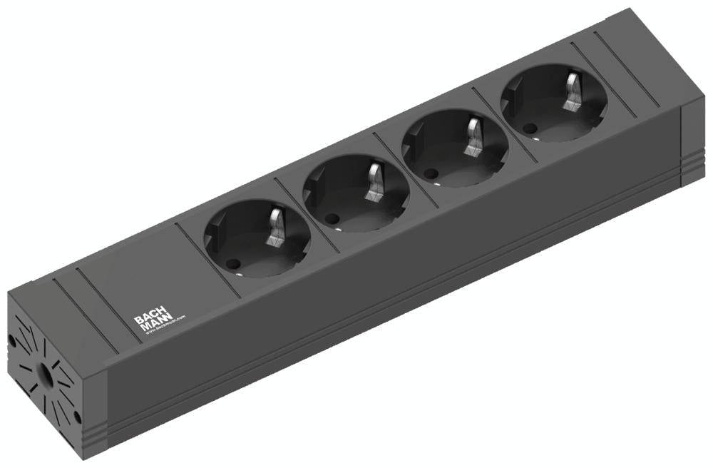 Bachmann 1839627 razdelnik - produzni kabl 4x 2.00 m 250 V 3.680 W IP20 crna