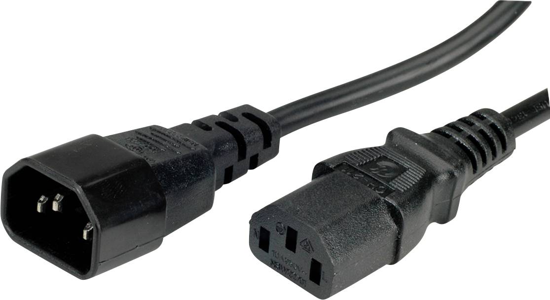 ROLINE IEC 320 Prikljucni kabl 10 A 3 m 250 V/AC IEC - IEC crna