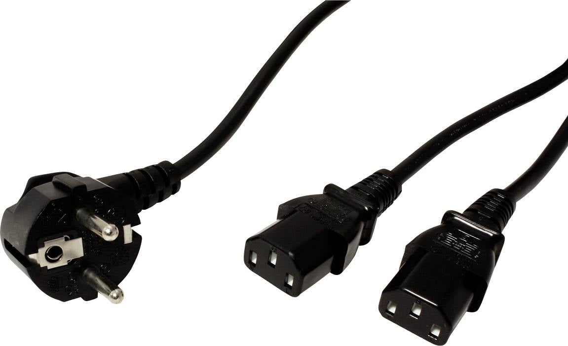 Roline 19.08.1022 Prikljucni kabl 10 A 2 m 250 V/AC Schuko utikac - IEC crna
