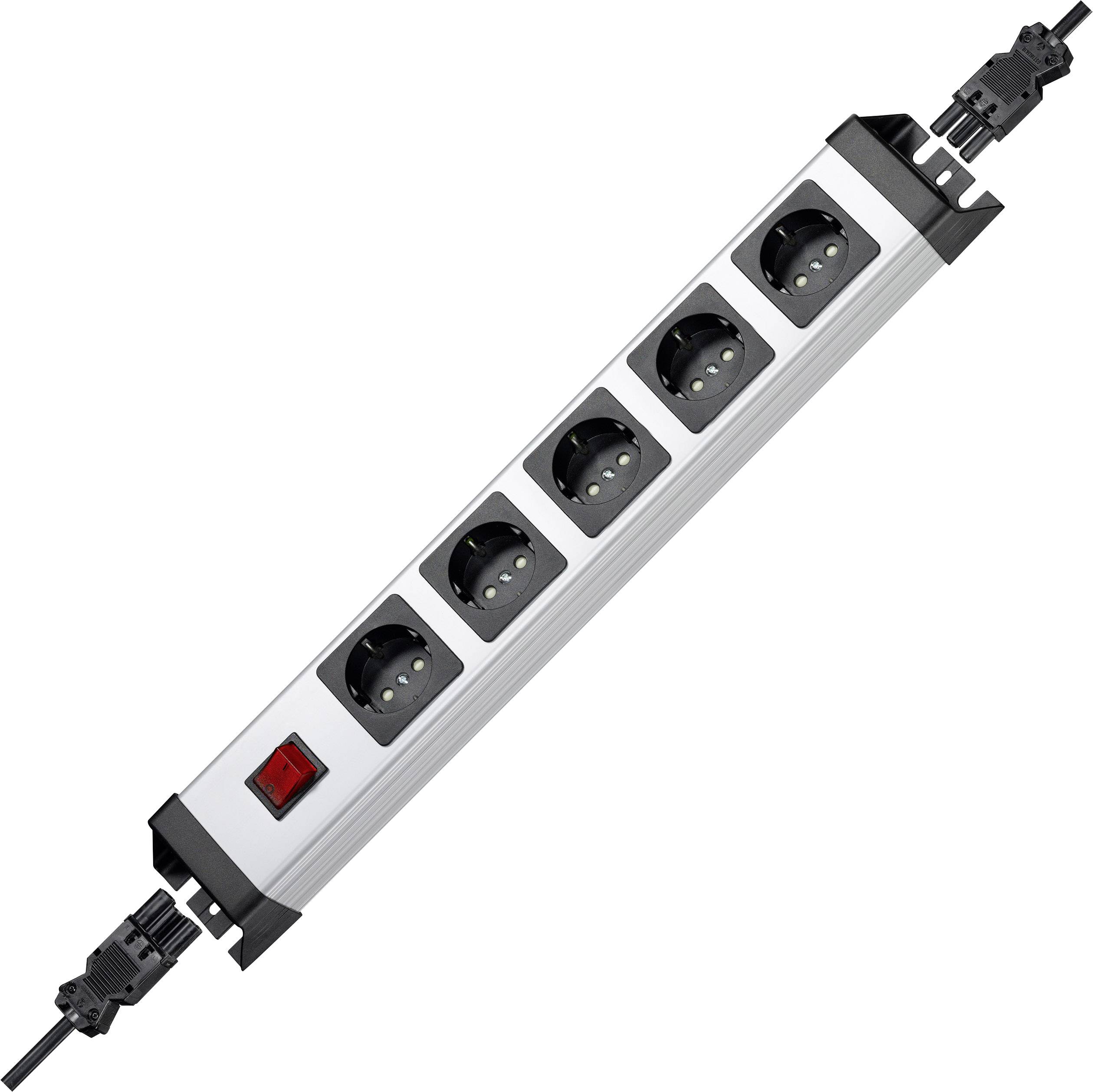 Kopp 2.29520015E8 razdelnik - produzni kabl 5x 230 V 3600 W IP20 crna, srebrna sa prekidacem
