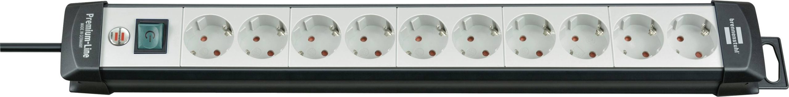 Brennenstuhl 1951500100 razdelnik - produzni kabl 10x 1.80 m 230 V IP20 crna, bela sa prekidacem