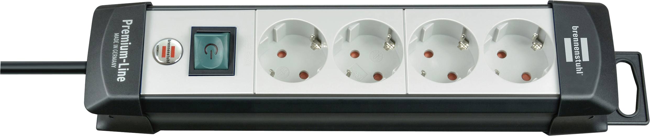 Brennenstuhl 1951540100 razdelnik - produzni kabl 4x 1.80 m 230 V IP20 crna, bela sa prekidacem