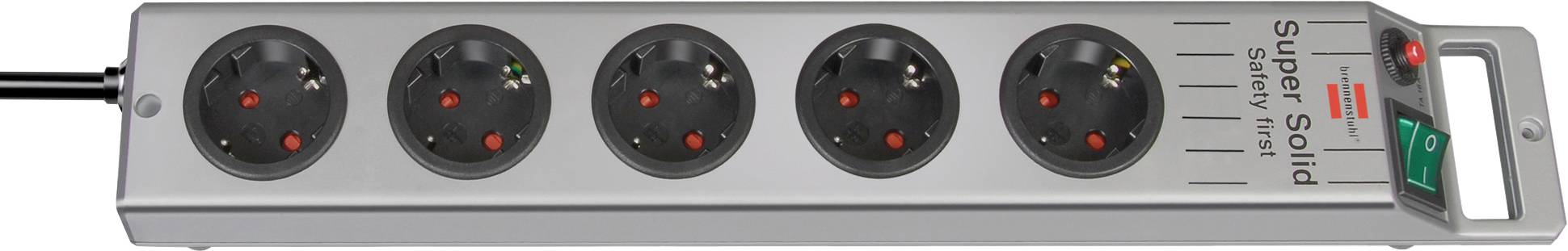 Brennenstuhl 1153340115 razdelnik - produzni kabl 5x 2.50 m 230 V 3.680 W IP20 srebrna sa prekidacem