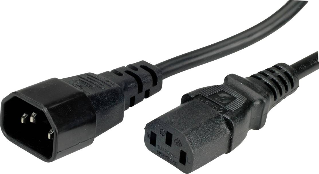 Value IEC 320 Prikljucni kabl 10 A 3 m IEC - IEC crna