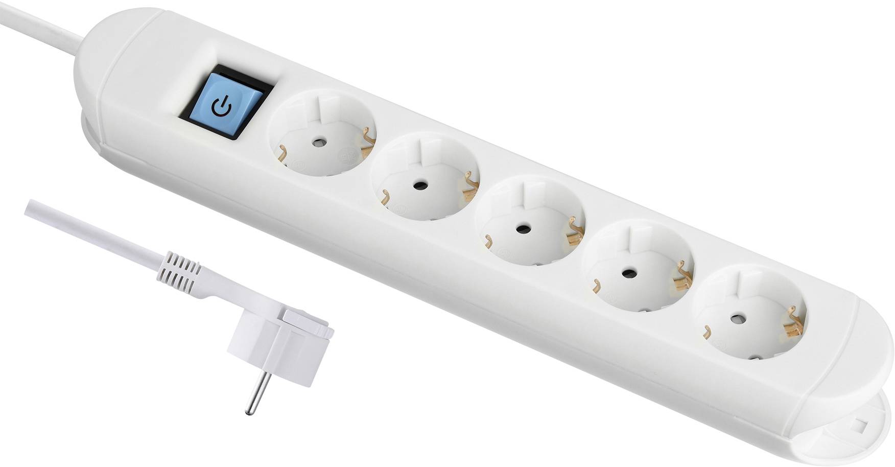 Maxtrack 2300072 razdelnik - produzni kabl 5x 2.00 m 230 V bela sa prekidacem