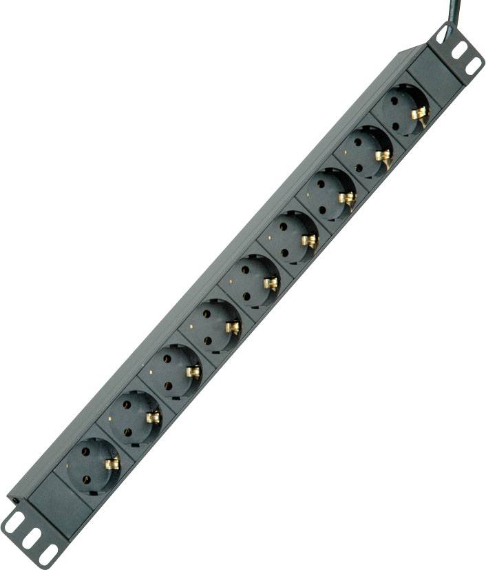 Roline 19.07.1621 razdelnik - produzni kabl 19'' 9x 2.00 m 250 V/AC crna