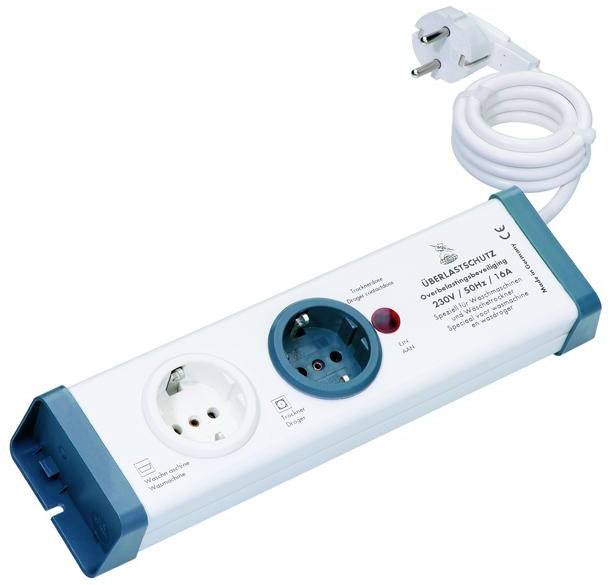 InterBar 8110-001.01 razdelnik - produzni kabl 2x 1.50 m 230 V 3500 W IP20 bela, plava