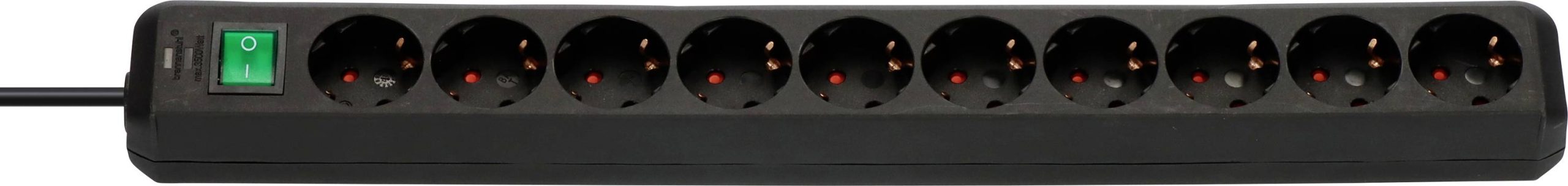 Brennenstuhl 1159300010 razdelnik - produzni kabl 10x 3 m 230 V 3.680 W crna sa prekidacem