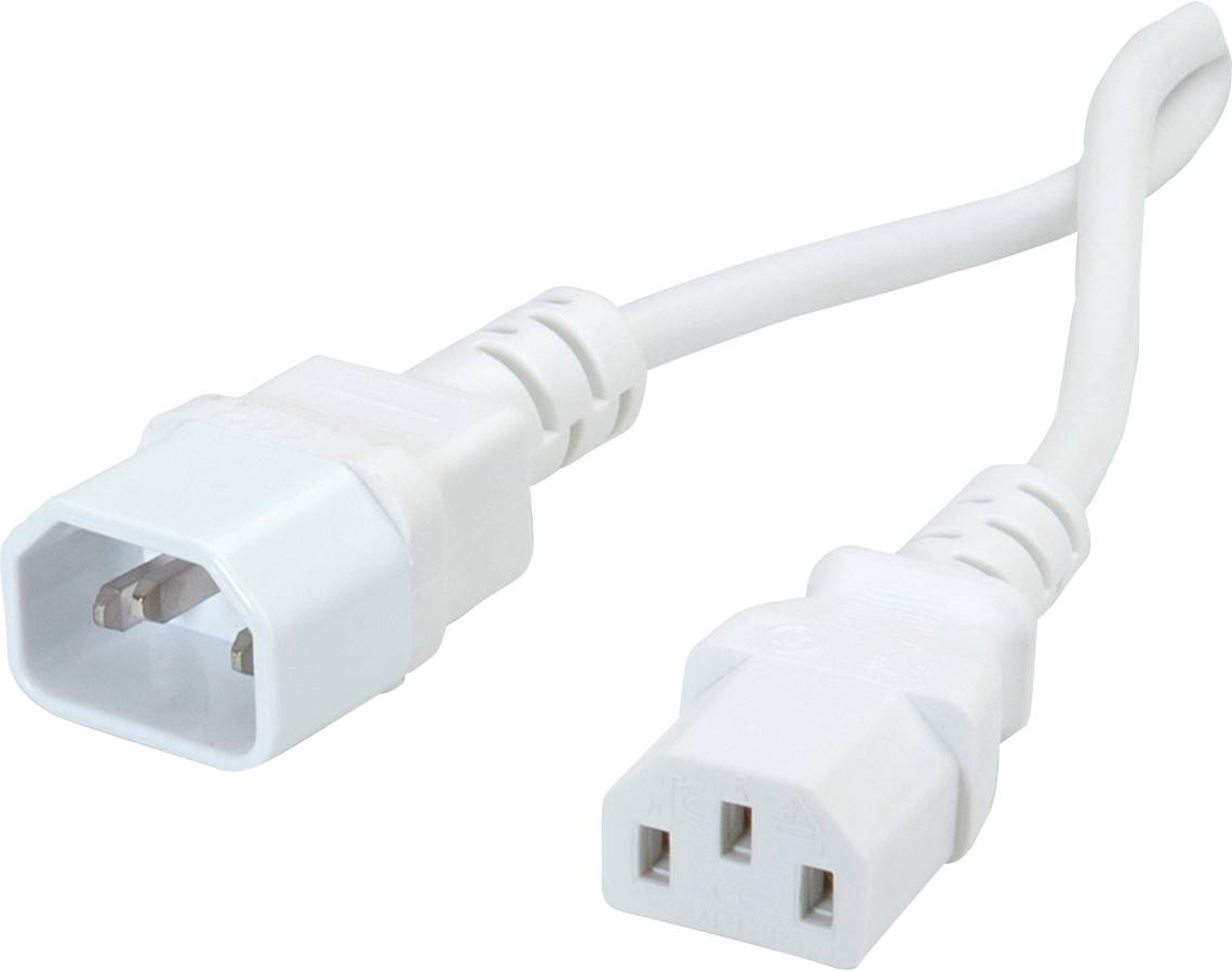 Value IEC 320 Prikljucni kabl 10 A 1.80 m 250 V/AC IEC - IEC bela