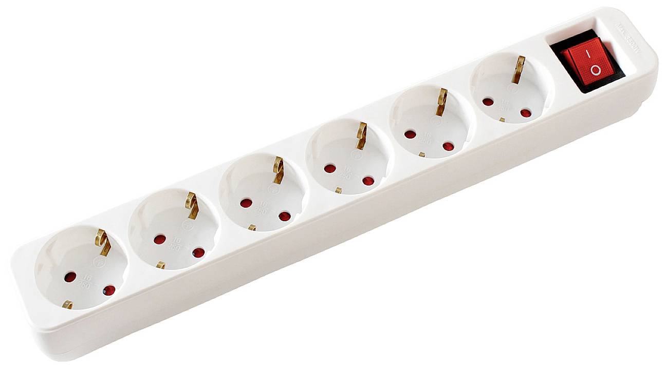 Value 19.99.1084 razdelnik - produzni kabl 6x 1.50 m 250 V/AC 3600 W bela sa prekidacem