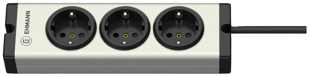 Ehmann 0600x00032031 razdelnik - produzni kabl 3x 1.5 m 250 V 3600 W IP20 srebrna, crna