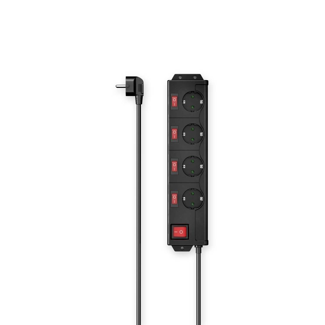 Hama 00223122 razdelnik - produzni kabl 4x 1.40 m 250 V crna sa prekidacem