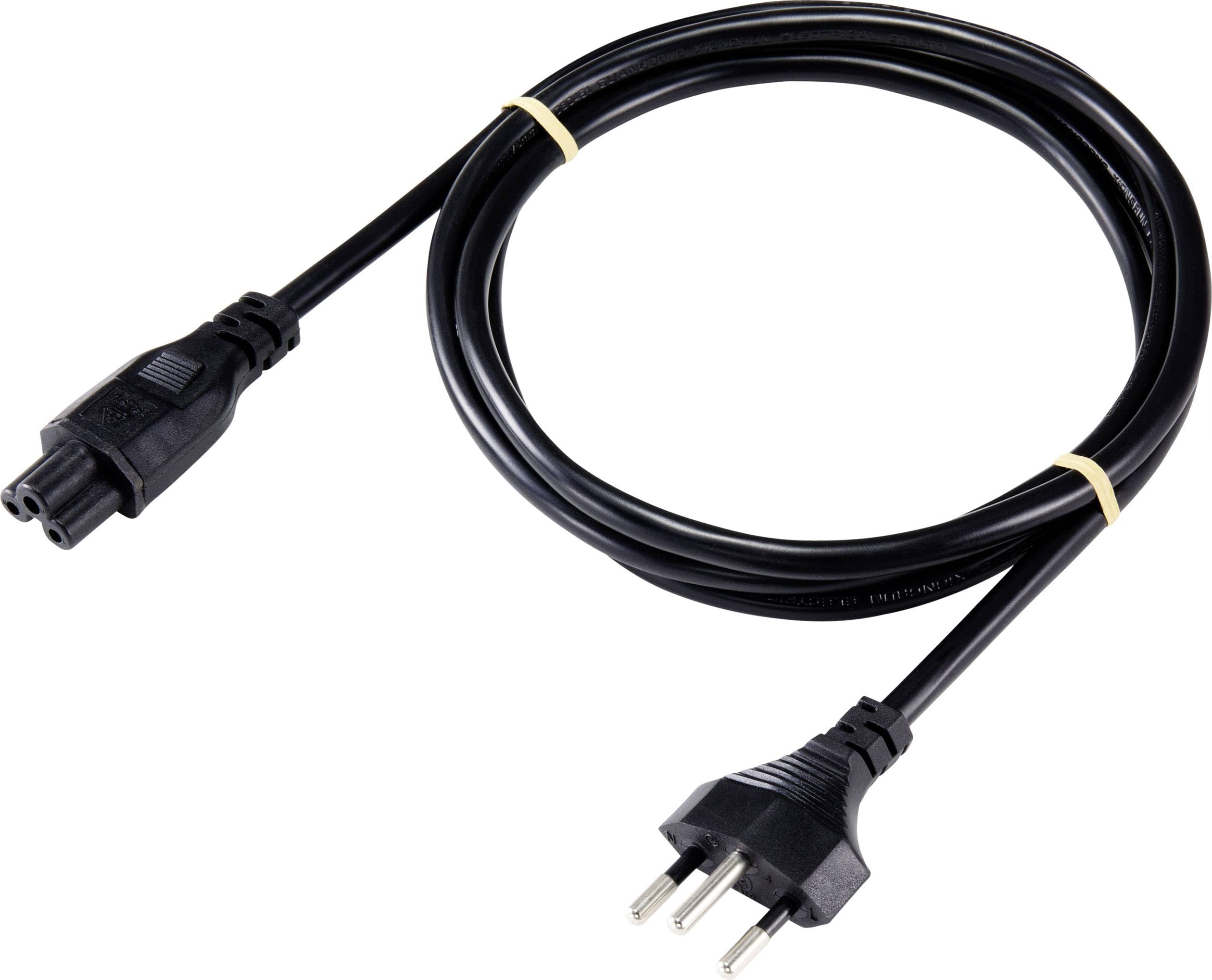 Sygonix SY-5042688 Napojni kabl 2.5 A 1.80 m H05VV-F 3G 0,75 mm2 230 V crna