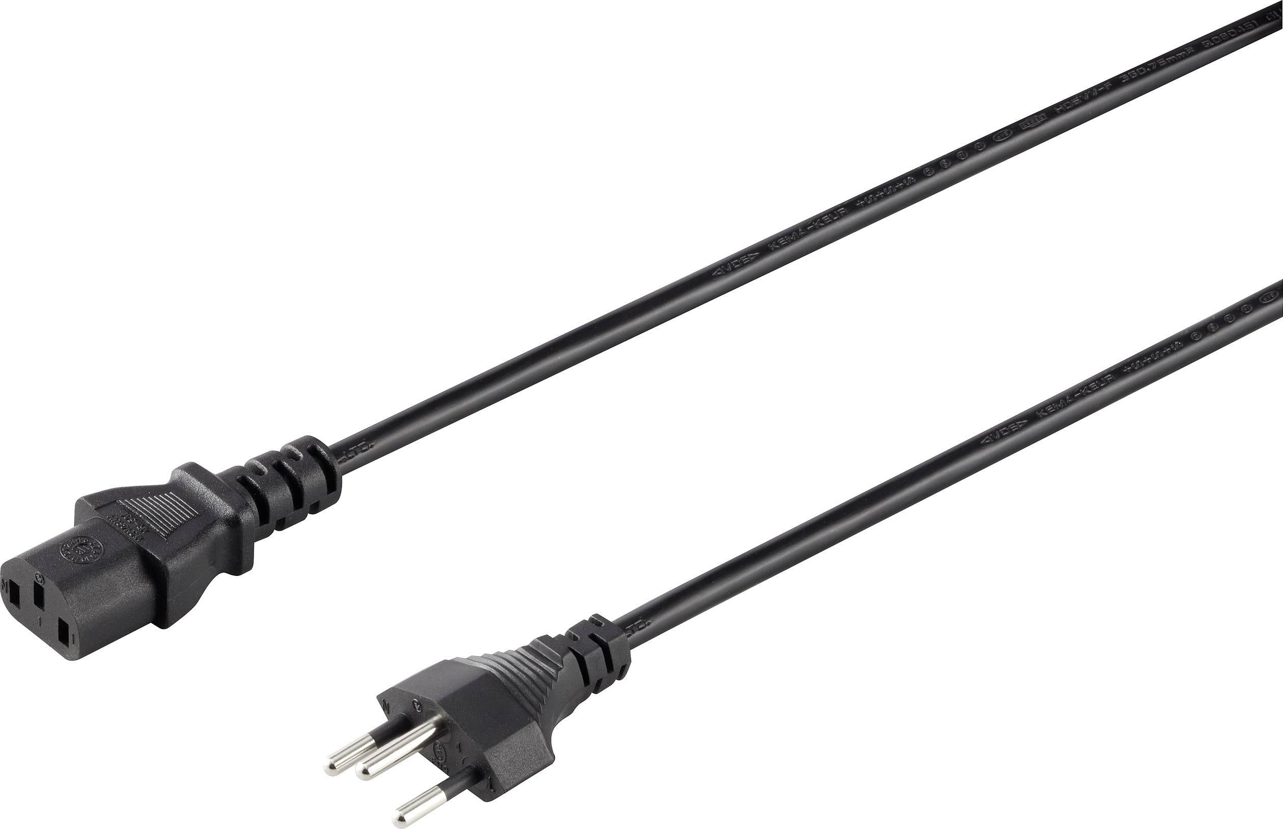 Sygonix SY-5042720 Prikljucni kabl za hladne uredjaje 10 A 2 m H05VV-F 3G 0,75 mm2 230 V crna
