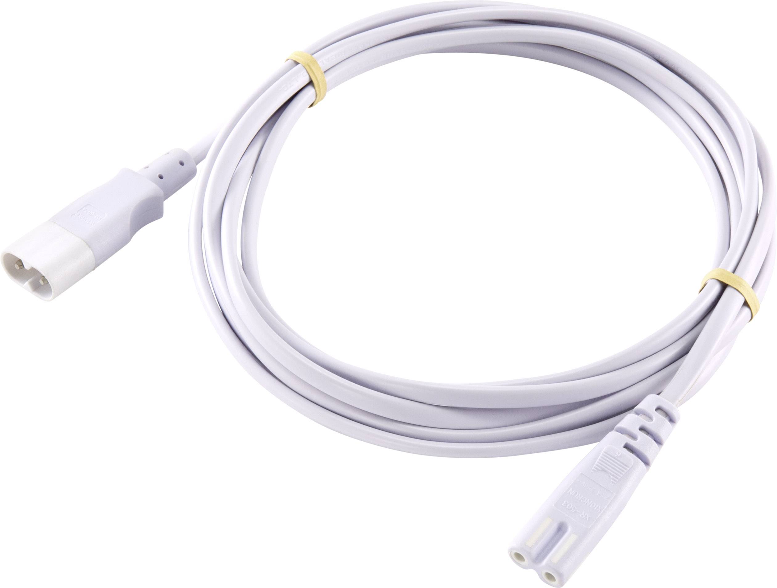 Sygonix SY-5043452 Produzni kabl 2.5 A 2 m H03VVH2-F 2X 0,75 mm2 230 V bela