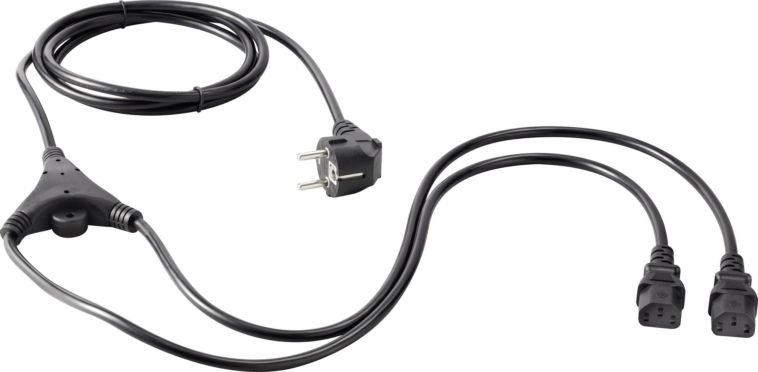 Sygonix Prikljucni kabl za hladne uredjaje 10 A 2 m H05VV-F 3G 0,75 mm2 230 V Schuko utikac - IEC crna