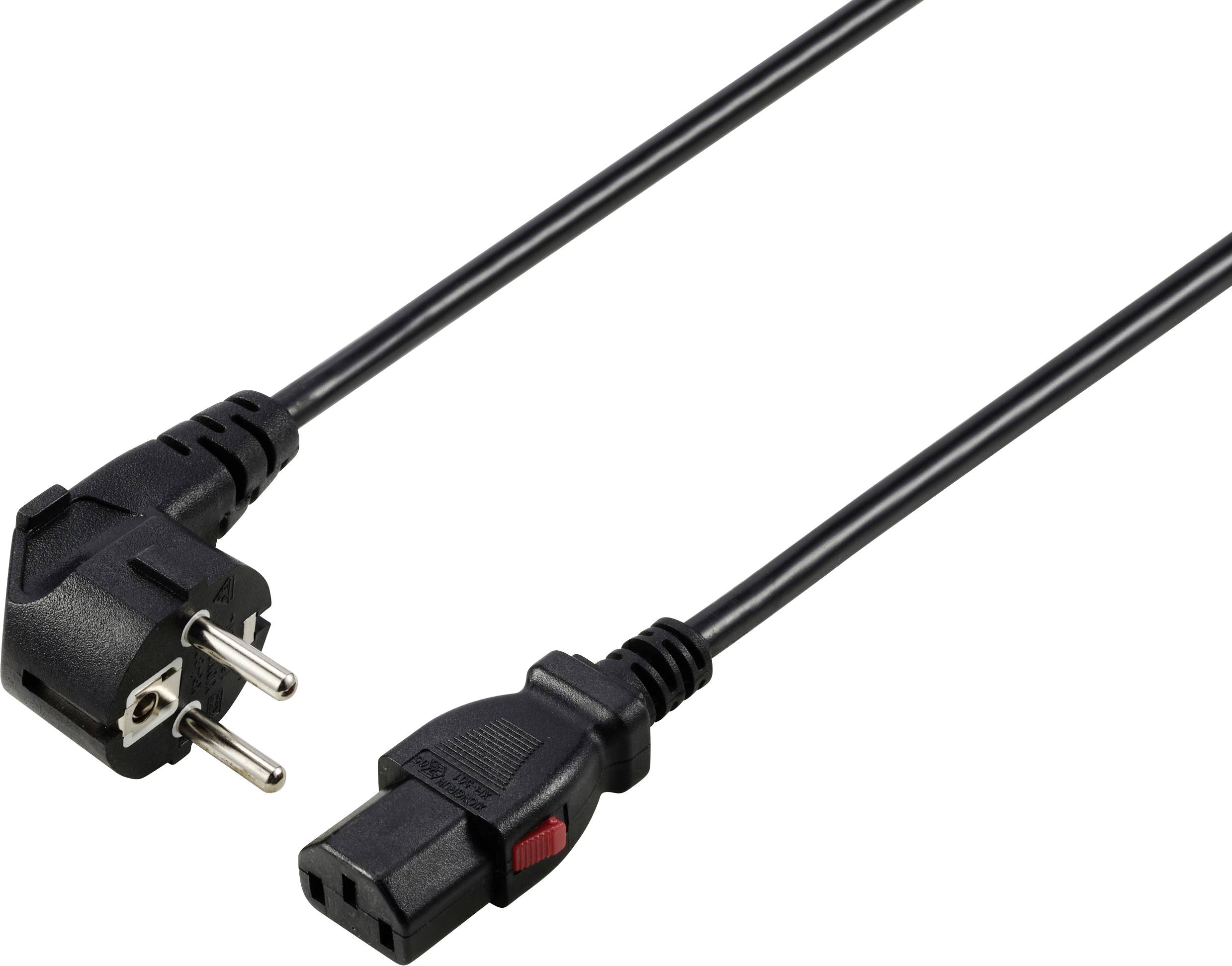 Sygonix SY-6733072 Prikljucni kabl za hladne uredjaje 10 A 2 m H05VV-F 3G 1 mm2 250 V/AC Schuko utikac - IEC crna