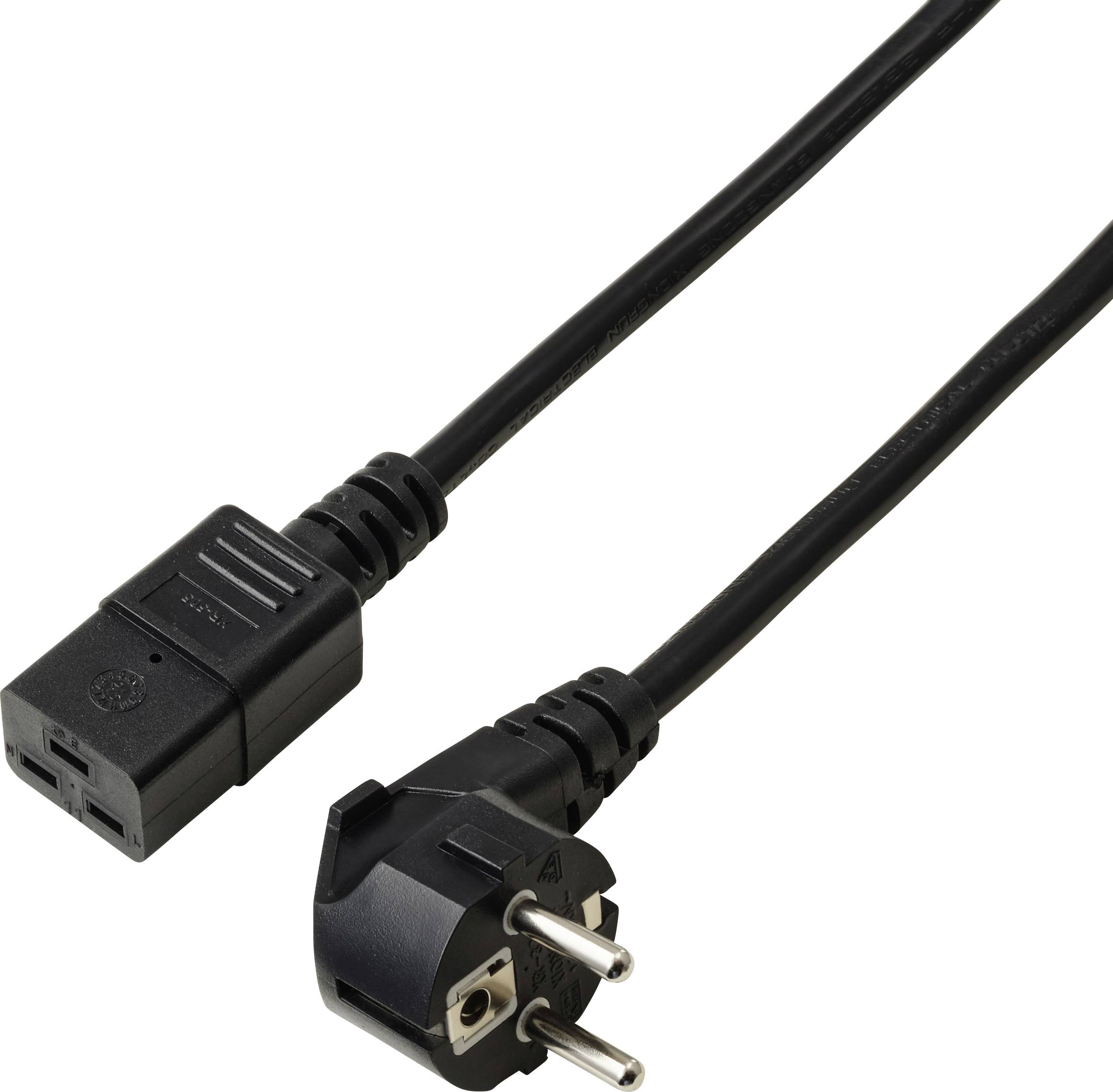 Sygonix SY-7154324 Prikljucni kabl 16 A 2 m H05VV-F 3G 1,5 mm2 250 V/AC Schuko utikac - IEC crna