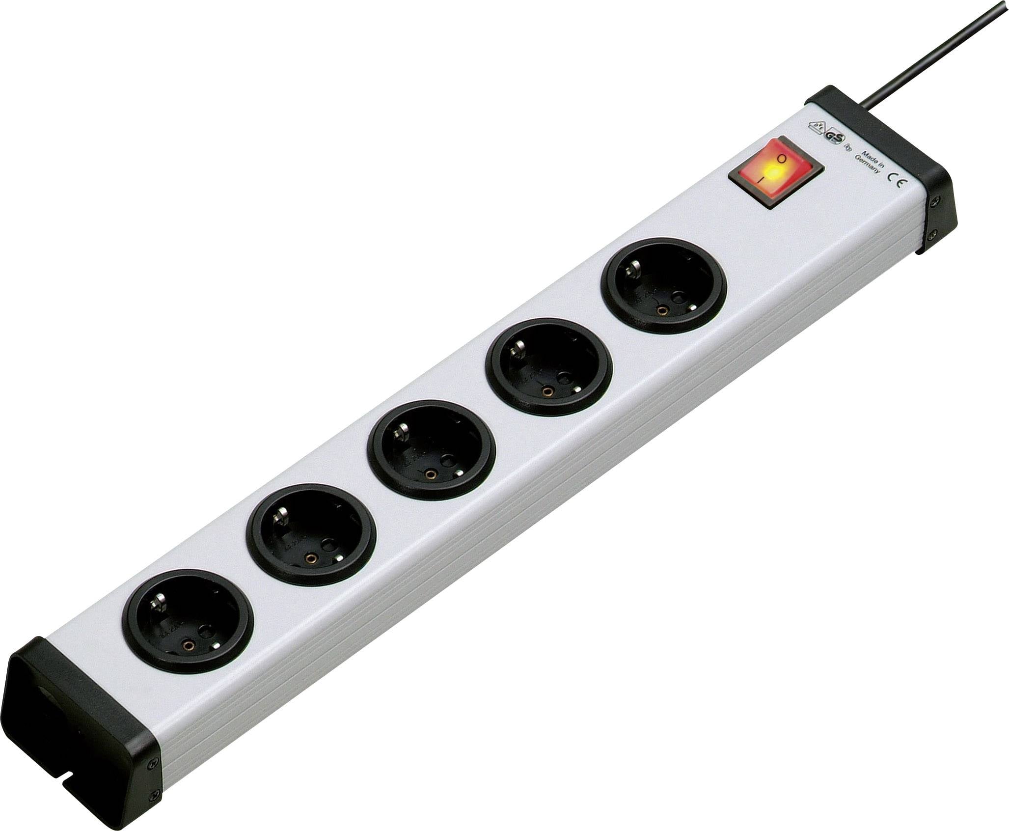 Ehmann 0201x01054301 razdelnik - produzni kabl 5x 1.50 m 230 V 3600 W siva, crna sa prekidacem